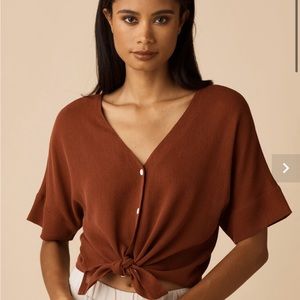 Vetta Capsule Linen Girlfriend Shirt — Washed Rust (Limited!)